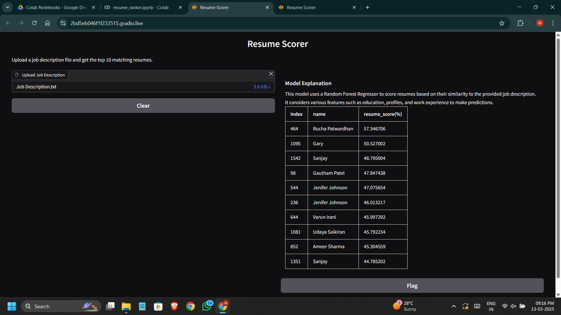 Resume Ranking System