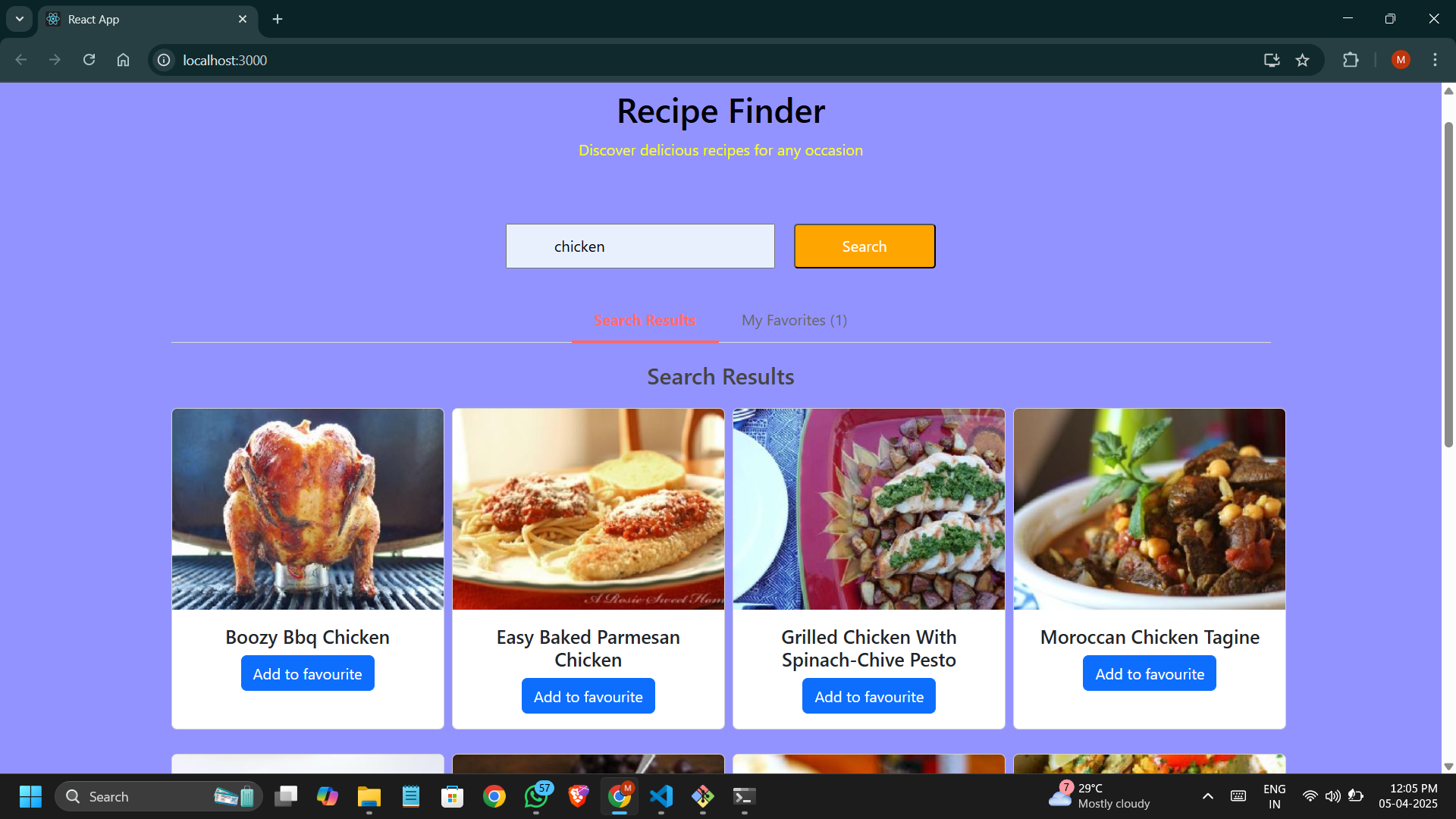 Recipe Finder App